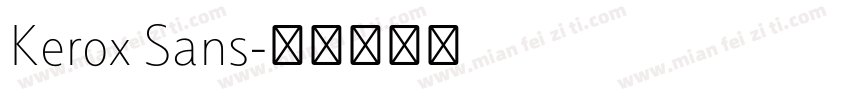 Kerox Sans字体转换